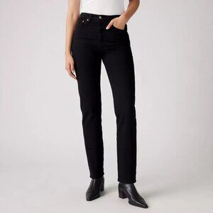 Levi's Wedgie Straight Fit Women's Jeans in Black Sprout